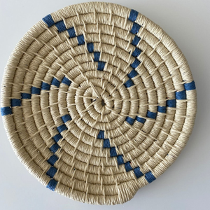 ชุดตะกร้าหญ้าทะเลแขวนผนังสีน้ําเงินดีไซน์ทันสมัย 5 ชิ้นสําหรับตกแต่งบ้านตกแต่งผนัง - Product Image 5