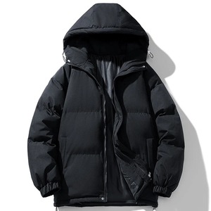 Veste d'hiver pour hommes Parka à capuche épaisse et chaude en toile coréenne noire Streetwear Manteau à bulles colorées de style Hip Hop - Product Image 6