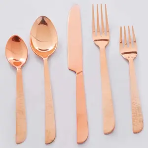 Services de couverts à tête ronde finition or mat pour hôtels, restaurants, complexes hôteliers et événements – Ensembles de couverts d'Inde - Product Image 4