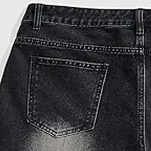 Pantalones Cortos de Mezclilla de Cintura Alta para Hombre, Diseño Moderno, Corte Bootcut, Ligeros, con Cinturón, Impermeables, Transpirables, Cómodos, de Moda - Product Image 2