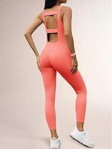 ชุดออกกำลังกายเล่นโยคะสำหรับผู้หญิงชุดรัดรูปเล่นกีฬาแขนกุดชิ้นเดียวสำหรับผู้หญิงชุดรัดรูปแนบเนื้อระบายอากาศโลโก้ออกแบบได้ตามต้องการ - Product Image 2