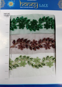 Encaje de Tul Bordado Floral Colorido y Lujoso para Moda Nupcial y Decoración del Hogar, Diseños Intrincados - Product Image 5