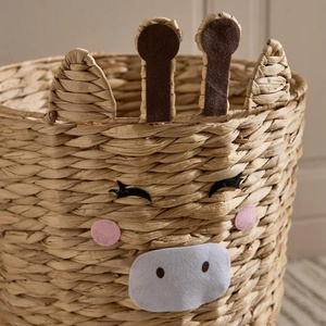 Panier de rangement lapin lunatique pour chambre d'enfants organisateur de jacinthe d'eau naturelle tissée à la main - Product Image 6