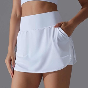 Ensemble de shorts de yoga et de fitness deux pièces taille haute sans couture, effet froncé aux fesses, motif uni, en Spandex/Nylon, avec fermeture élastique à la taille - Product Image 4