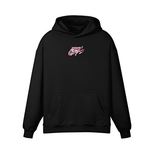 Sweat à capuche d'hiver personnalisé par le fabricant, 400 GSM, 100% coton, broderie vieillie, patch, pour homme, OEM - Product Image 3