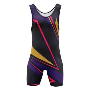 Traje de Lucha Libre Personalizado Unisex de una Pieza con Material de Spandex/Poliéster e Impresión por Sublimación - Product Image 1