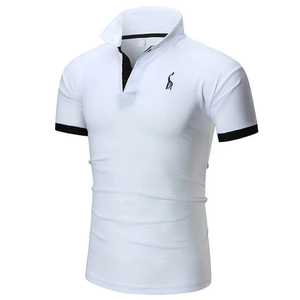 Polo de algodón para hombre, camiseta de ajuste entallada multicolor con cuello vuelto y botones, camiseta de verano informal de negocios ODM personalizada - Product Image 6