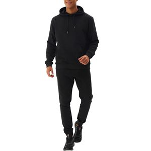 Ensemble de vêtements d'extérieur d'hiver 2 pièces pour hommes, sweat à capuche surdimensionné, pantalon de survêtement tissé respirant, pantalon de jogging confortable, Style vierge 100% - Product Image 1