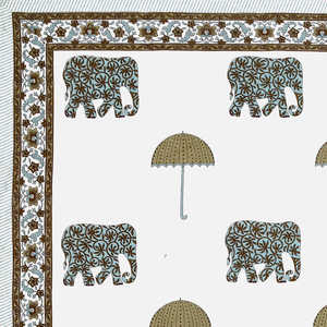 ผ้าปูที่นอนขนาดซูเปอร์คิงไซส์พิมพ์ลายบล็อกทำจากผ้าฝ้าย270x270 7ชิ้น - Product Image 6