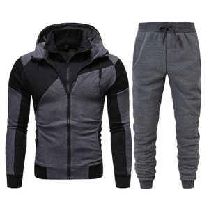 Ropa de invierno personalizada, suministro de fábrica, conjunto de chándal de lana Reversible con capucha transpirable cómodo para hombres, informal ligero - Product Image 6