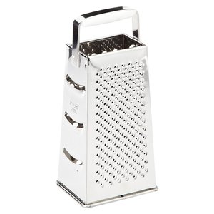 Râpe en acier écologique à 4 faces (10x8x25cm)-COOK & GO Chrome poli-Outils pour légumes-23120 - Product Image 2