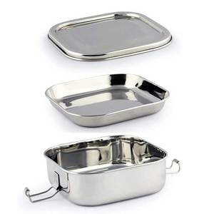 Fiambrera Bento cuadrada de acero inoxidable MOQ bajo de suministro directo de fábrica, embalaje de alimentos, reutilizable, multifuncional, de alta capacidad - Product Image 2