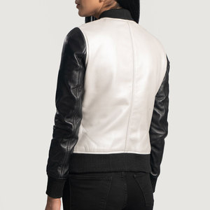 Premium Women's <b>Winter</b> <b>Leather</b> <b>Jacket</b> Breathable and Lightweight with Zipper Pocket Solid Pattern Knitted Street Wear Style - Product Image 5