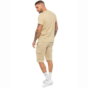Meilleur prix Ensemble t-shirt et short en coton pour hommes pour l'été Style décontracté respirant - Product Image 4