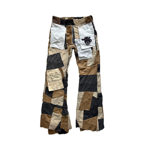 DiZNEW Jeans da Uomo in Denim di Alta Qualità, Personalizzati, Modello Flare Bottoms Cargo, Effetto Consumato, Cerato, Lavaggio Acido, Orlo Grezzo, Taglio Super Skinny, con Effetto Torched e Stack - Product Image 5