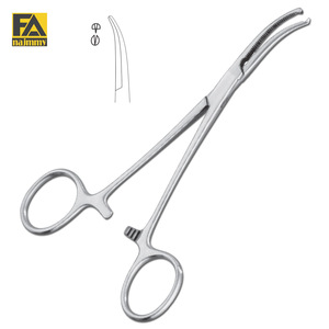 PINCE À TISSU HÉMOSTATIQUE DANDY (dents de rat 1x2 dents incurvées sur le côté) - Product Image 2