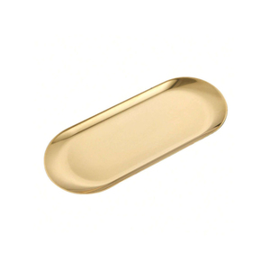Plateau de service rectangulaire en laiton finition or, prix de vente bon marché, pour la maison et l'hôtel, plateaux de service pour biscuits - Product Image 1