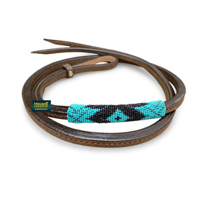 Fouet de dressage western en cuir de vachette premium avec poignée perlée, couleurs et options de logo personnalisables, fabricant en gros - Product Image 5