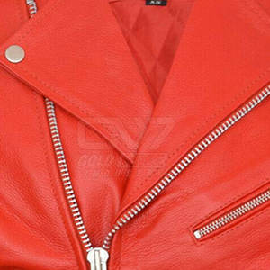 Chaqueta de moto de cuero genuino al mejor precio para hombre, chaqueta de moto de hombre teñida lisa en línea - Product Image 5