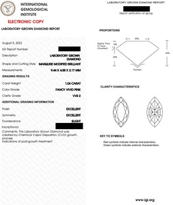 1,5 Ct Color D Incoloro Redondo Brillante Excelente Corte Diamante cultivado en laboratorio-Claridad VVS2, Certificado IGI - Product Image 5