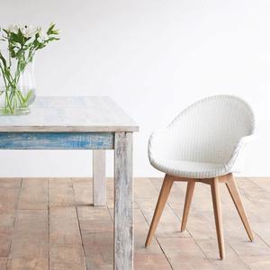 เก้าอี้รับประทานอาหารไม้สักเป็นที่นั่งและฐานไม้สักแข็ง - Product Image 4