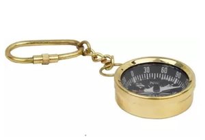 Brújula magnética de latón antiguo, llavero proveedor a granel de fabricante indio, regalo de Navidad - Product Image 2