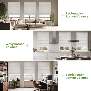 Modern Style Multi-Style Window <strong>Shades</strong> Easy-to-Install Cordless <strong>Roman</strong> Blinds Built-In Installation Horizontal <strong>Roman</strong> <strong>Valance</strong> - Product Image 2