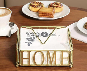 Porte-serviettes plat carré en métal découpé Modern HOME - Product Image 5