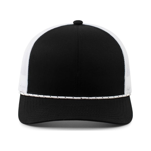 ODM personnalisé de haute qualité 6 panneaux chapeaux de corde de camionneur de structure conception à bord incurvé léger respirant maille dos Vietnam usine - Product Image 3