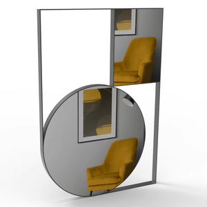 Introduisez une touche moderne à vos murs avec le miroir à cadre en métal et fer au design moderne Miroir mural décoratif - Product Image 1