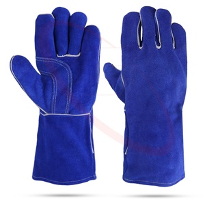 Gants en cuir de vachette fendu de la meilleure qualité Gants de sécurité pour les mains de soudage Tig avec protection maximale Doublure complète Style du pouce de l'aile - Product Image 3