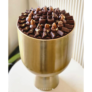Classique Designer Exclusif Or Poli Métal Bol Table Top Plat De Service Pour Desserts Mariages Chocolat Servant vintage - Product Image 2