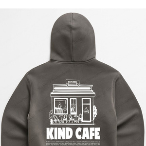 เสื้อฮู้ดดี้แบบสั่งทำพิเศษ ล้างสีแบบแอซิดวอช ผ้าฝ้าย 100% เนื้อหนา ทรงหลวม ไหล่ตก พิมพ์ลายสกรีน ขายส่ง เสื้อฮู้ดดี้ผู้ชาย - Product Image 4