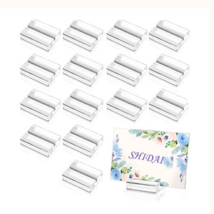 Porte-cartes de table personnalisé en acrylique <span class=keywords><strong>transparent</strong></span>, léger et portable, pour mariage, restaurant, bureau, événement, présentoir de cartes de nom - Product Image 3