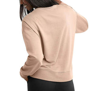 Qualité supérieure Femmes Sweat 100% Coton Solide Sweats Logo Personnalisé Impression Respirant Léger OEM Service - Product Image 5