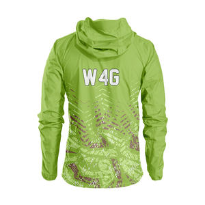 W4G Hooded Custom Green <b>Camo</b> Eco Friendly Quick Dry Waterproof Breathable Nylon Coated Windbreaker <b>Jacket</b> Zipper Closure - Product Image 3