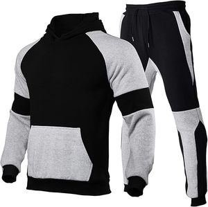 Conjuntos de dos piezas informales para hombre 2025 chándal transpirable de gran tamaño con capucha Otoño Invierno polar mujer cálida Sudadera con capucha Unisex - Product Image 4