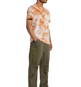 Camiseta de hombre hecha en fábrica 100% algodón Color personalizado Tie Dye estampado secado rápido antiarrugas patrón sólido poliéster/algodón - Product Image 2