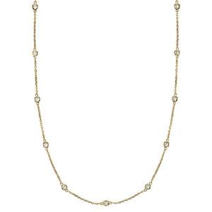 Collar con Diamantes de 2.00 Ct Engastados en Bisel en Oro Amarillo de 14k, Calidad Premium - Product Image 2