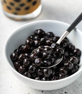 Sachet sous vide Saveur de lait Boules de perles de tapioca Goût lisse Ingrédients de thé à bulles Cuisson rapide Perles de tapioca noir - Product Image 5