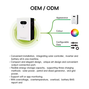 Batterie LiFePO4 intégrée 300Ah 15kWh avec onduleur, système solaire hors réseau ESS 51.2V 5kW hybride MPPT IP65 6000 cycles, garantie 10 ans - Product Image 3