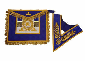 Delantal de cuero transpirable Masonic Regalia Master Masons Degree con pasador de seguridad bordado de bolsillo adjunto - Product Image 5