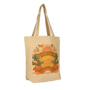 Sacs à provisions promotionnels personnalisés recyclés biologiques écologiques Fourre-tout réutilisable personnalisé avec poignée en cuir Toile de coton - Product Image 5