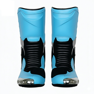Vêtements de course automobile et de moto tendance, bottes de course en cuir personnalisées pour moto, chaussures de course pour moto - Product Image 6