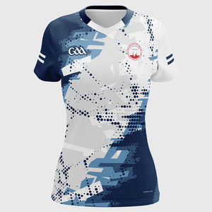 Football pour femmes confortable 100% Poly élégant motif solide respirant col en V dernier hiver numérique avant - Product Image 1