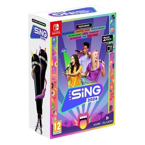 Jeu vidéo SWITCH Let's Sing 2026 avec 2 microphones, version internationale PEGI 12+, 1160726, jeux portables - Product Image 1