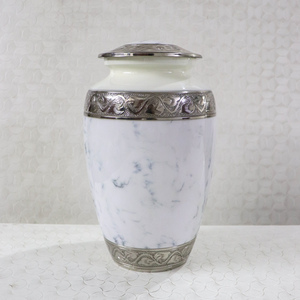 High Quality Textured Enamelled Classic Aluminium Adult Engraved Modern Antique Cremation Urn Funeral Supplies <b>Memorial</b> Burial - Product Image 5