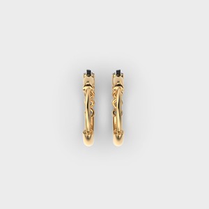IGI Certified Lab Grown Round Diamond Graduated Hoop <b>Earrings</b> 14K Yellow / White / Rose Gold Diamond Huggie Hoop <b>Earrings</b> - Product Image 4