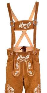 Shemax Trachten <b>Shorts</b> <b>Mens</b> Lederhosen Shaded Grey OEM Custom New Bavarian Oktoberfest Lederhosen - Product Image 2