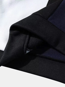 Suéter de Punto de Lana con Bloques de Color Modernos para Hombre al por Mayor, Diseño de Logotipo Personalizado OEM, Manga Larga, Cuello en V, Transpirable, Colección de Otoño - Product Image 3